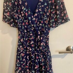 Miami Navy Floral Midi Dress